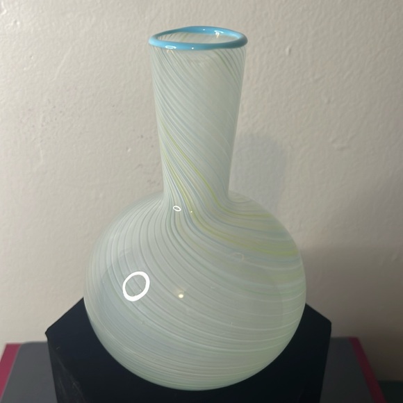 Dansk Other - Dansk Blue and Green Mezza Filigrana Swirl Vintage 90s Art Glass Gourd Vase